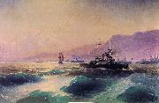Ivan Aivazovsky Gunboat off Crete oil